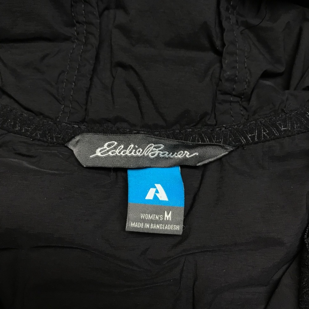 Eddie Bauer Jacket Womens Size M Black EB 800 Goose Down Fill First Ascent Hood - Picture 3 of 12